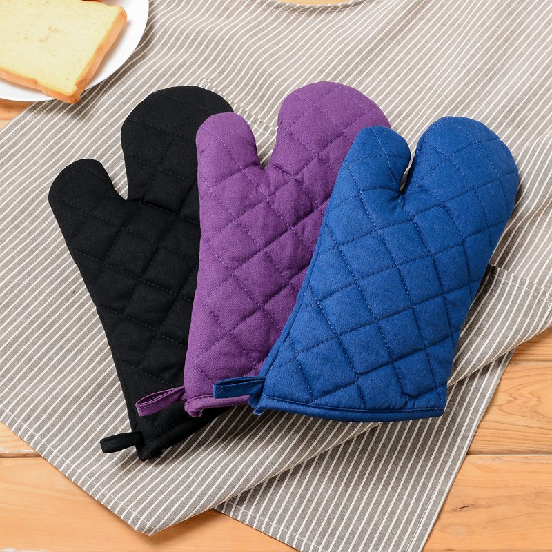 Heat Resistant Cotton Oven Gloves Grill Mitt
